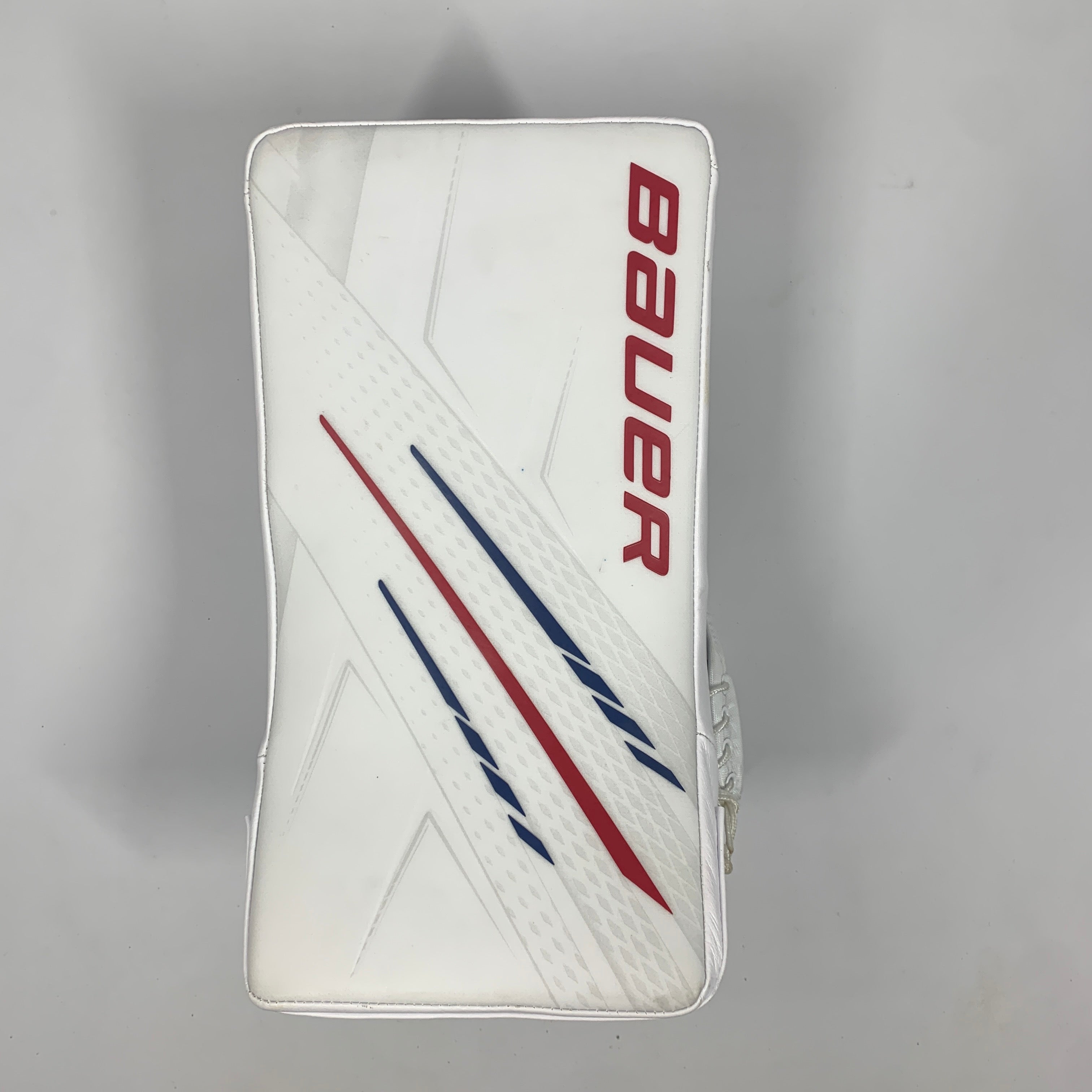 Nouveau Bauer Vapor Hyperlite - Bloqueur de gardien de but Pro Stock (blanc/rouge/bleu)